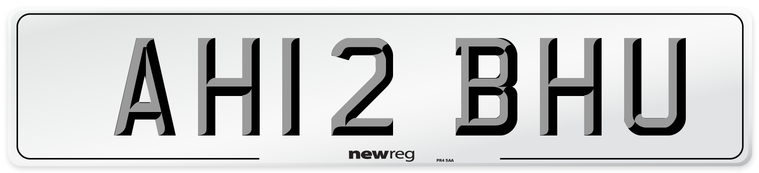 AH12 BHU Number Plate from New Reg